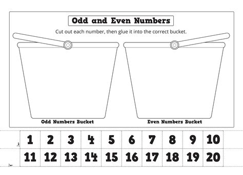 Printable The Bucket Number Worksheet