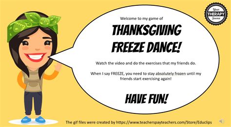 Thanksgiving Brain Break Video - Your Therapy Source