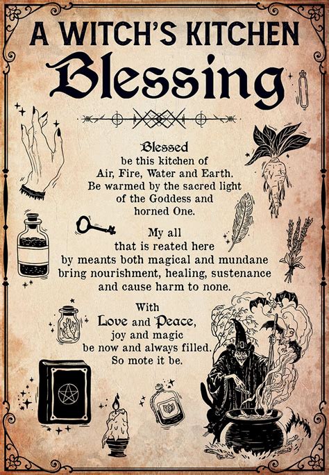 Vintage Halloween A Witch is Kitchen Blessing-MH0308 in 2022 | Vintage halloween, Family gifts ...