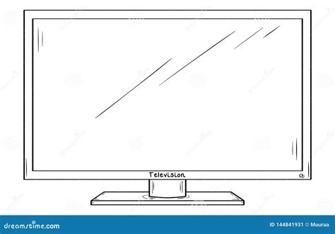 LCD Television or Computer Monitor Stock Illustration - Illustration of ...