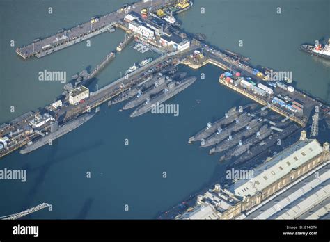 Aerial photograph of Royal Navy Submarines at Plymouth Stock Photo - Alamy