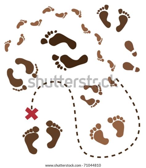 Set Different Cartoon Style Footprints Stock Vector (Royalty Free ...