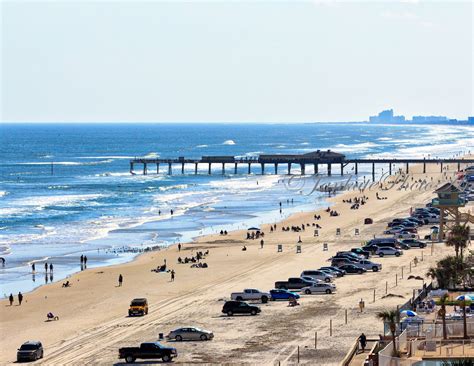 Daytona Beach Shores With Cars Sunglow Pier Weekend Beach | Etsy ...