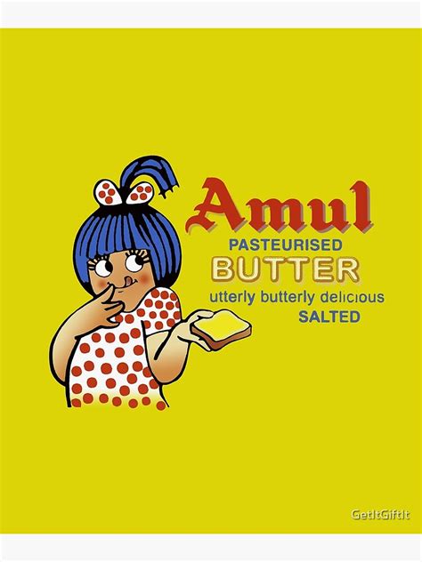 "Amul Butter Iconic Indian Food design" Poster for Sale by GetItGiftIt | Redbubble