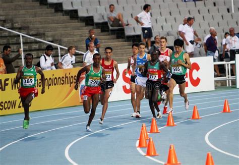 Athletes in the 5000 Meters on the 2012 IAAF World Editorial Stock ...