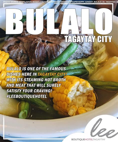 Bulalo is one of the famous dishes here in Tagaytay City! With its steaming hot broth and meat ...