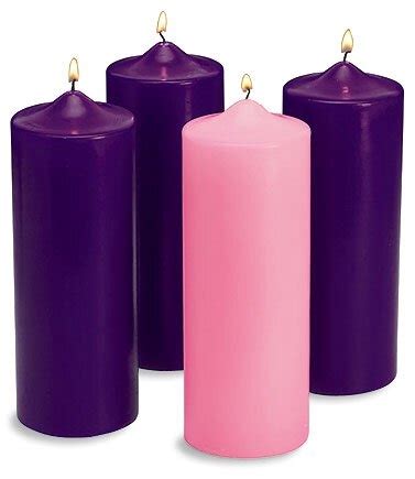12" Purple Advent Candles - Clergy Apparel - Church Robes
