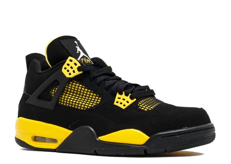 Achat / Vente Air Jordan 4 Retro Thunder 2012 Release Noir Jaune ...