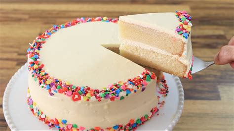 Classic Vanilla Cake Recipe | How to Make Birthday Cake - Love To Eat Blog