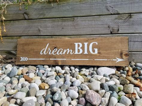 Dream Big Sign Wooden Signs Dream Big With Arrow Sign Arrow - Etsy