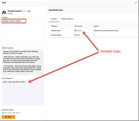 Guardrails for Amazon Bedrock helps implement safeguards customized to your use cases and ...