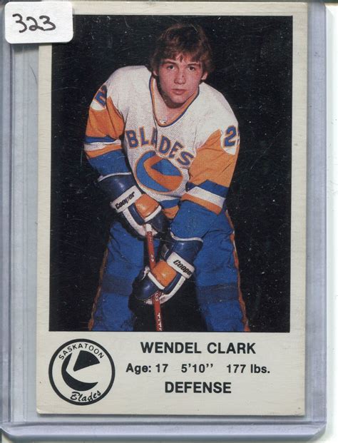 1983 RARE *WENDEL CLARK* (SASKATOON BLADES HOCKEY CARD)