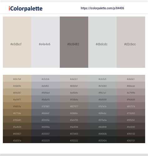 1 Latest Color Schemes with Pearl Bush And Iron Color tone combinations | 2024 | iColorpalette