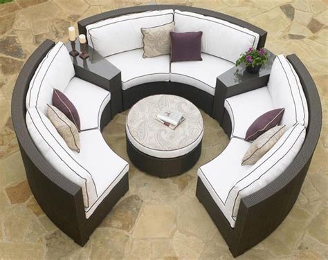 Circular Patio Sectional - Dark Wicker - Modern - Outdoor Sofas - by Furniture For Patio