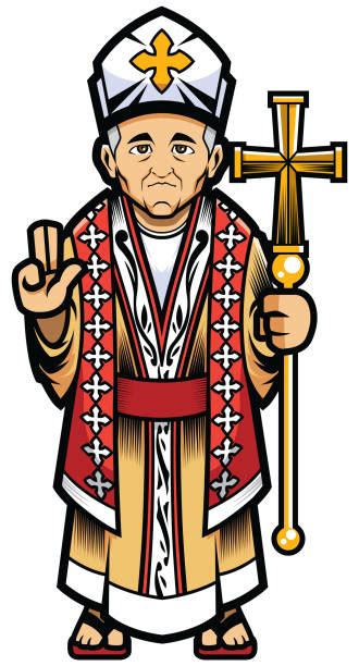 Bishop Clergy Cartoon Christianity Clip Art Stock Photos, Pictures & Royalty-Free Images - iStock