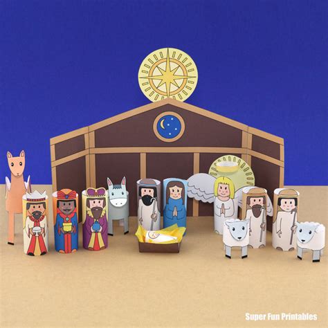 Printable nativity scene – Super Fun Printables