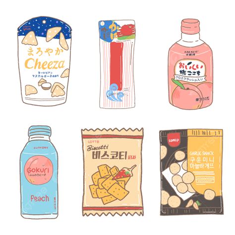 Japanese And Korean Snacks Snacks Desserts Set, Delicious, Puffed Food, Food PNG Transparent ...