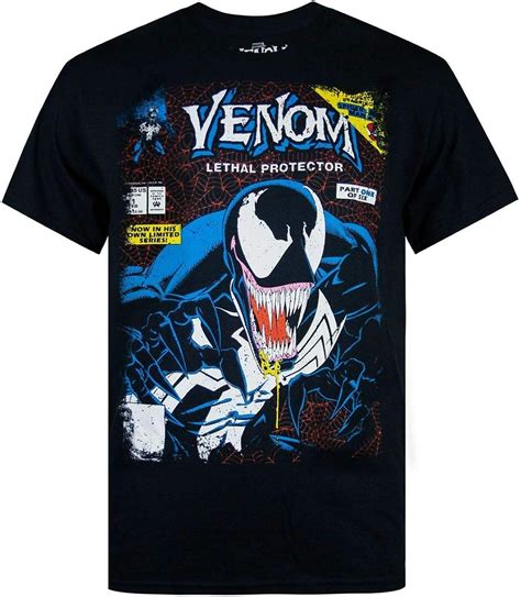 Marvel Venom Comic Men's Black T-Shirt: Amazon.co.uk: Clothing