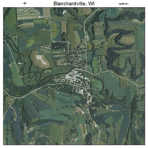 Aerial Photography Map of Blanchardville, WI Wisconsin