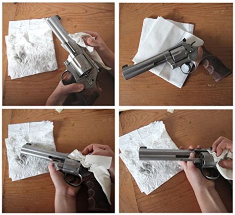 GunAlly Gun Cleaning Wipes Professional Firearm Gun High Absorbent Reusable Wiping Cloth for All ...