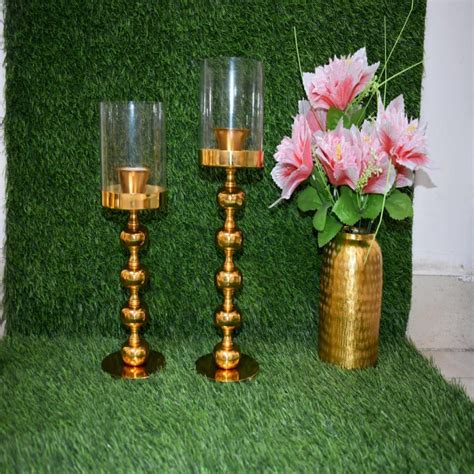 Metal Gloss Hurricane Candle Holder at Rs 1500/set in Moradabad | ID: 23260089730