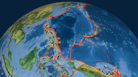 Philippine Sea Plate Extruded - Topographic Stock Illustration - Illustration of wegener ...