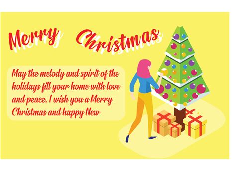 Merry Christmas greeting cards for family, lover and friends. Vector ...