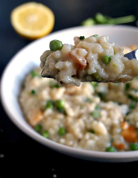 Creamy Chicken Risotto with Peas - My Gorgeous Recipes