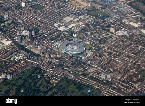 Aerial view of the Tottenham Hotspur Stadium Football Ground in North ...