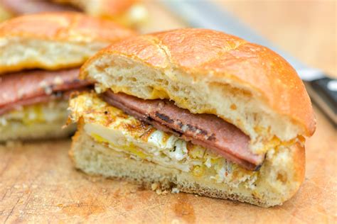 New Jersey Grilled Taylor Ham Pork Roll Breakfast Sandwiches Recipe ...