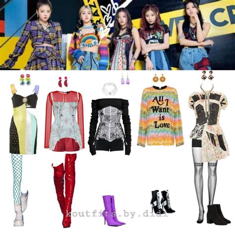 kpop inspired outfits on Instagram: "#qotd whose outfit is your fav? ☆ Itzy Loco outfit idea ☆ # ...