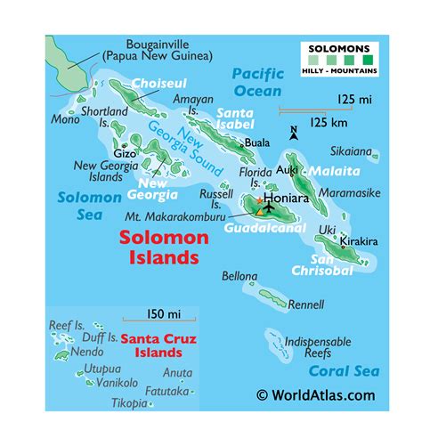 Map of Solomon Islands - Thong Thai Real