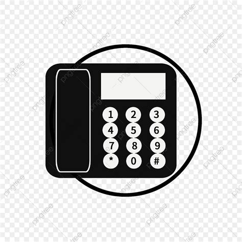 Landline Hd Transparent, Black Cartoon Vector Landline Telephone Icon, Landline Icon, Cartoon ...