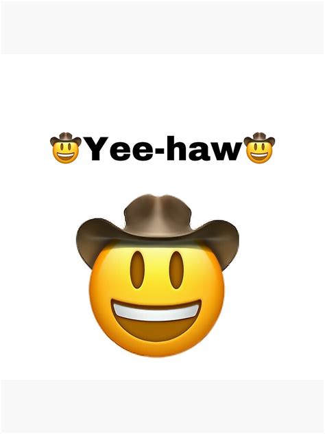 "Yee-haw Emoji " Canvas Print for Sale by snsnsn | Redbubble