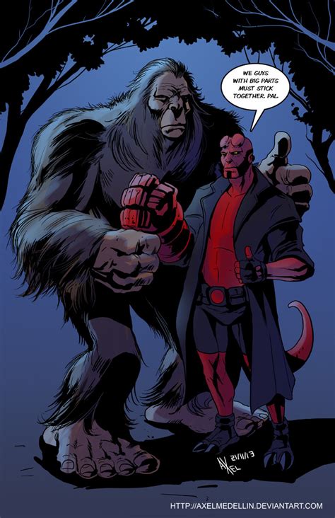 TLIID 166. Hellboy and Bigfoot by AxelMedellin on DeviantArt