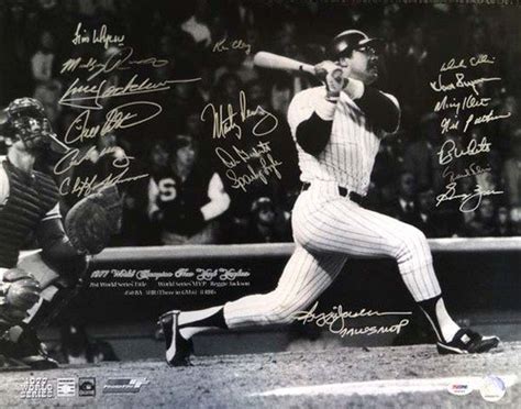 Signed 1977 World Series Champion New York Yankees Autographed 16x20 ...