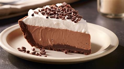 Premium AI Image | a slice of chocolate and white pie