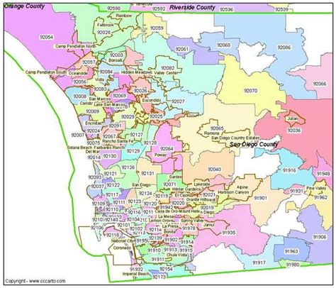 San Diego County Zip Codes Map - Map Pasco County