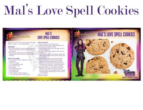 Mal’s Love Spell Cookies Recipe from Descendants | Love spells, Descendants, Cookie recipes