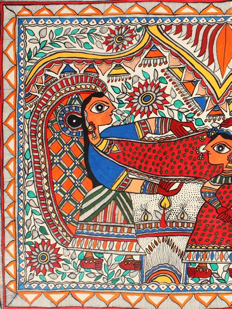 Draupadi's Cheer-Haran | Madhubani Painting | Exotic India Art