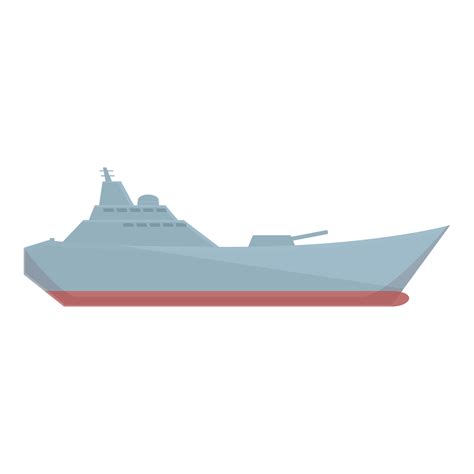 vector de dibujos animados de icono de barco de la marina. barco de ...