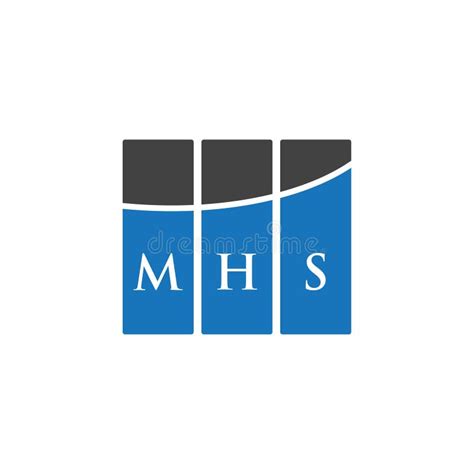 MHS Letter Logo Design on WHITE Background. MHS Creative Initials ...