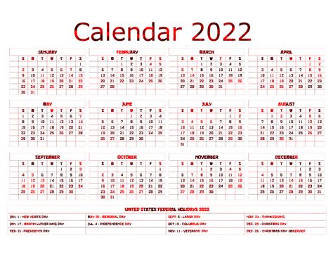 Red Calendar 2022 PNG - PNG All | PNG All