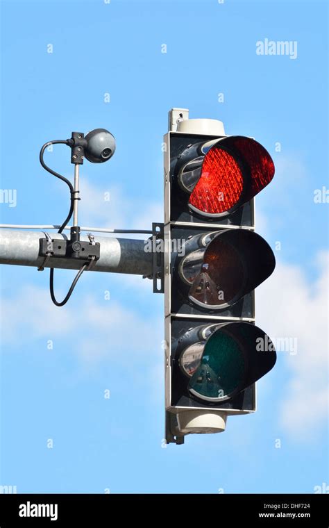 Traffic light with camera for traffic control Stock Photo - Alamy