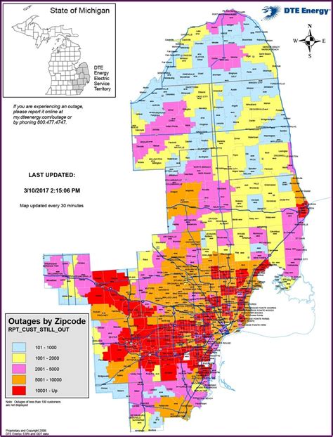 Indiana And Michigan Power Outage Map - Map