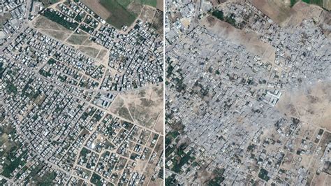 Israel-Hamas conflict: Before and after images show damage to northern ...