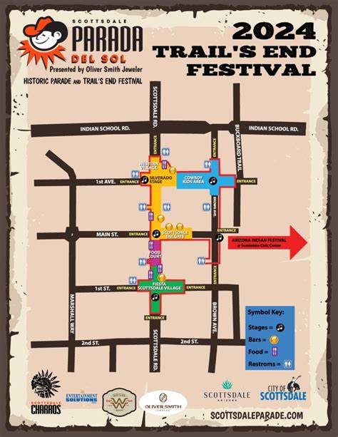 Parade Route Map & Parking – Scottsdale Parada Del Sol