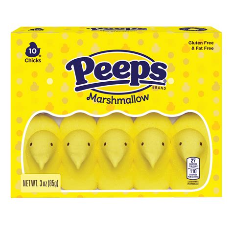 PEEPS Yellow Marshmallow Chicks, Easter Candy, 3oz (10ct) - Walmart.com