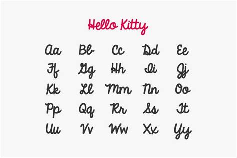 Hello Kitty Font - Dafont Free in 2024 | Lettering tutorial, Hello ...