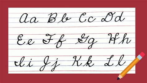 Cursive Writing A To Z Capital And Small Letters In Four Lines